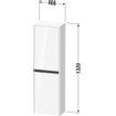 Duravit Ketho.2 Armoire mi-haute 40x24x132cm 2 Portes battantes droites Panneau de particules Chêne naturel Mat SW771932