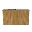 Mondiaz JOYA-DLUX 70cm meuble de toilette - couleur Chêne - Vasque FAYE position Gauche Sans trou de robinet couleur Oza. SW1424082