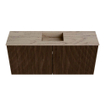 Mondiaz JOYA-DLUX 90cm meuble de toilette - couleur Walnut - Vasque FAYE position Milieu Sans trou de robinet couleur Arena SW1424346