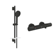 GROHE Vitalio Joy ensemble de douche - barre de douche 60 cm - douchette ronde - 3 types de jets - mitigeur thermostatique - noir mat SW1576558