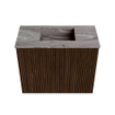 Mondiaz JOYA-DLUX Meuble de salle de bains 50cm - couleur Walnut - Vasque FAYE position Milieu Sans trou de robinet couleur Sombra. SW1424703