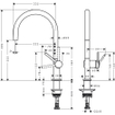 Hansgrohe Talis M54 keukenmengkraan 220 1 straalsoort mat zwart SW528901