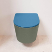 MONDIAZ LAVIE WC suspendu - 36x53cm - sans bride - Jeans (bleu) - softclose - quick-release - abattant WC - Army (vert) SW1208632