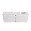 MONDIAZ TURE-DLUX Meuble toilette - 120cm - Cale - EDEN - vasque Opalo - position droite - sans trou de robinet SW1104210