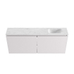 MONDIAZ TURE-DLUX meuble WC 120 cm Cale. EDEN lavabo Opalo position droite. Sans trou de robinet. SW1104210
