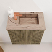 Mondiaz JOYA-DLUX 40cm toiletmeubel - kleur Dusk - Wastafel FAYE positie Rechts 1 kraangat kleur Arena. SW1425724