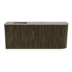 Mondiaz JOYA-DLUX 101.6cm toiletmeubel - ronding rechts kleur Shadow - Wastafel FAYE positie Links Zonder kraangat kleur Oza. SW1425083