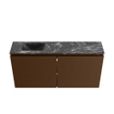 MONDIAZ TURE-DLUX Meuble toilette - 100cm - Rust - EDEN - vasque Lava - position gauche - sans trou de robinet SW1104008