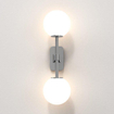 Astro Tacoma Twin Applique / Plafonnier - 230V - IP44 - bulbeux - verre blanc - chrome SW1569659