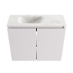 MONDIAZ TURE-DLUX 60cm toiletmeubel Cale. EDEN wastafel Ostra positie links. Met 1 kraangat. SW1104743