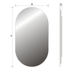 HR Badmeubelen Oval spiegel 40x100cm met indirecte verlichting rondom en touch sensor 3 standen SW523789