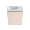 MONDIAZ TURE-DLUX Meuble toilette - 40cm - Rosee - EDEN - vasque Opalo - position gauche - 1 trou de robinet SW1104477