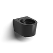 Clou InBe 1 wandtoilet met toiletzitting versie 48 cm mat zwart SW993248