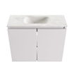 MONDIAZ TURE-DLUX Meuble toilette - 60cm - Cale - EDEN - vasque Ostra - position centrale - 1 trou de robinet SW1104746