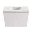 MONDIAZ TURE-DLUX Meuble WC 60 cm Cale. EDEN vasque Ostra position milieu. Avec 1 trou de robinet. SW1104746