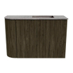Mondiaz JOYA-DLUX Meuble de toilette 61,6cm - arrondi gauche couleur Shadow - Vasque FAYE position Droite 1 trou de robinet couleur Oza SW1425067