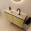 MONDIAZ TURE-DLUX Meuble toilette - 80cm - Oro - EDEN - vasque Frappe - position centrale - 1 trou de robinet SW1102899