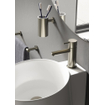 Hotbath Cobber mitigeur lavabo bas avec bec droit sans vidage nickel brossé SW73557