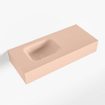 Mondiaz LEX Lave-main - 70x30x12cm - lavabo gauche - sans trou de robinet - Solid Surface - Rosee SW1026073