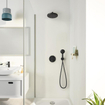 Grohe Precision showerset compleet met handdouche ø11cm 2 straalsoorten en hoofddouche ø25cm mat zwart SW1126466