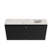 MONDIAZ TURE-DLUX Meuble toilette - 100cm - Urban - EDEN - vasque Glace - position droite - sans trou de robinet SW1103127