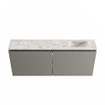 MONDIAZ TURE-DLUX Meuble de toilettes 120 cm Smoke. Lavabo EDEN Glace position droite. Avec 1 trou de robinet. SW1103574