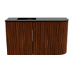 Mondiaz JOYA 71.6cm meuble de salle de bains - arrondi droit couleur Ruby - Vasque FAYE position Gauche Sans trou de robinet couleur Urban SW1421847
