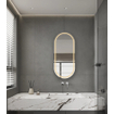 Saniclass Shine Armoire miroir - 45x100x14cm - ovale - éclairage LED indirect - chauffage miroir - noir SW1236526