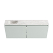 MONDIAZ TURE-DLUX Meuble toilette - 120cm - Greey - EDEN - vasque Ostra - position gauche - sans trou de robinet SW1104885