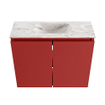 MONDIAZ TURE-DLUX Meuble toilette - 60cm - Fire - EDEN - vasque Glace - position centrale - sans trou de robinet SW1103265