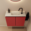 MONDIAZ TURE-DLUX Meuble toilette - 60cm - Fire - EDEN - vasque Ostra - position centrale - 1 trou de robinet SW1104809