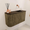 Mondiaz JOYA 71.6cm toiletmeubel - ronding links kleur Dusk - Wastafel FAYE positie Rechts Zonder kraangat kleur Urban. SW1421660