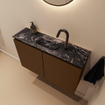 MONDIAZ TURE-DLUX Meuble toilette - 80cm - Rust - EDEN - vasque Lava - position centrale - 1 trou de robinet SW1104026