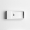 Clou Flush 3 fontein 36x18cm kraangat links met handdoekhouder aluite Wit mat SW102686