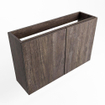 Mondiaz FOWY Meuble sous lave-mains - 70x22x50cm - 2 portes - push to open - softclose - Dark Brown SW1016816