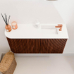 Mondiaz JOYA 81.6cm toiletmeubel - ronding links kleur Ruby - Wastafel FAYE positie Rechts 1 kraangat kleur Talc. SW1421763
