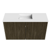 Mondiaz JOYA 70cm toiletmeubel - kleur Shadow - Wastafel FAYE positie Midden Zonder kraangat kleur Talc. SW1421424