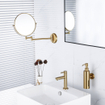 Fortifura Calvi miroir de maquillage - 20cm - rond - PVD - Laiton brossé PVD (Or) SW1126039