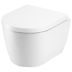 Pressalit Comfort D2 Abattant WC avec couvercle uni 50x40x36.8cm avec frein de chute et déclipsable Polygiène blanc SW568446