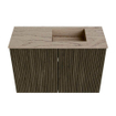 Mondiaz JOYA-DLUX 60cm meuble de toilette - couleur Shadow - Vasque FAYE position Droite 1 trou de robinet couleur Arena. SW1424789