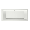 Xenz Society Duobad - 170x75x53 - afvoer Midden - acryl - wit mat SW102900