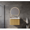 Royal Plaza Terra Ensemble meuble de salle de bains - 80x46.2x46cm - vasque en céramique blanc brillant - 1 vasque - sans trou de robinet - 2 tiroirs - sandwood (chêne clair) SW1441229