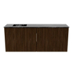 Mondiaz JOYA-DLUX 100cm meuble de salle de bains WC - couleur Walnut - Vasque FAYE position Gauche Sans trou de robinet couleur Lava. SW1422459