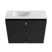 MONDIAZ TURE-DLUX Meuble toilette - 60cm - Urban - EDEN - vasque Opalo - position gauche - sans trou de robinet SW1104131