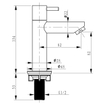 Differnz Ravo kit lave-mains - 38.5x18.5x9.5cm - Rectangulaire - 1 trou de robinet - Robinet en cuivre courbé - Céramique blanche SW705327