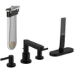 Hansgrohe Finoris Ensemble de robinetterie de baignoire 4 trous avec s-box noir mat SW651102