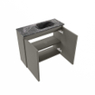 MONDIAZ TURE-DLUX Meuble WC 60 cm Smoke. Lavabo EDEN Lava position droite. Sans trou de robinet. SW1104049