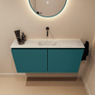 MONDIAZ TURE-DLUX Meuble toilette - 100cm - Smag - EDEN - vasque Opalo - position centrale - sans trou de robinet SW1104580