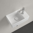 Villeroy & Boch memento 2.0 Lave-main WC face inférieure meulée 40x11.1x9.1cm 1 trou de robinet Blanc Alpin SW358477