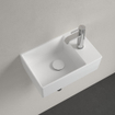Villeroy & Boch Memento 2.0 lave-mains dessous rectifié 40x26cm - sans trop-plein 1 trou de robinet blanc SW358477